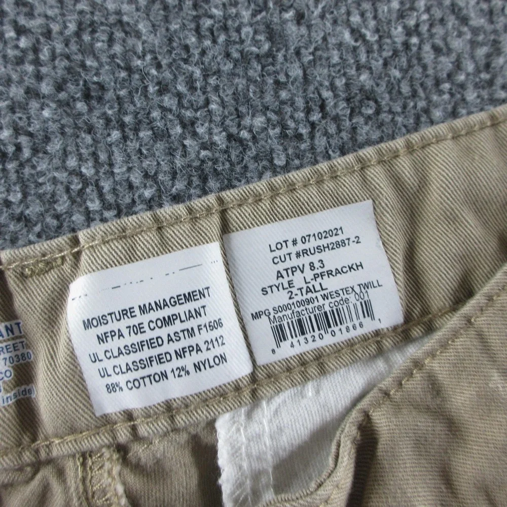 Lapco FR Pants Mens 30x30 Beige Flame Resistant CAT 2 Workwear Canvas Khakis